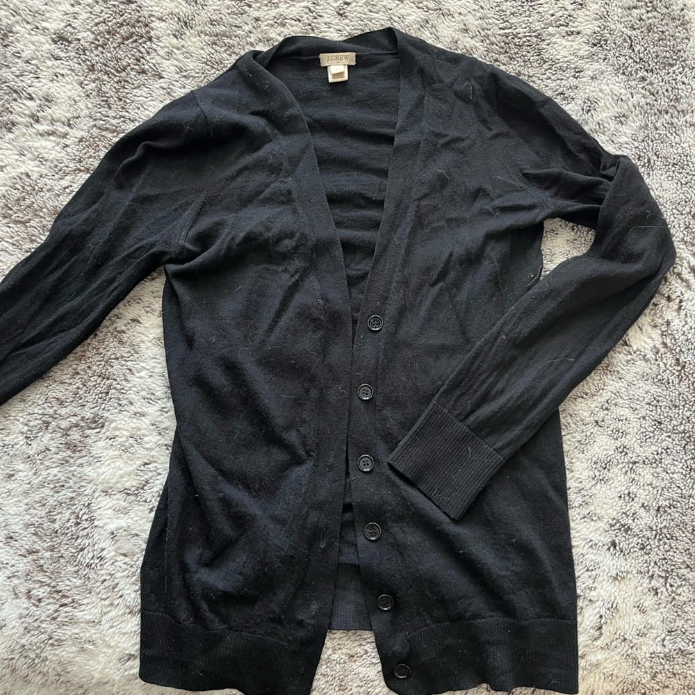 J. Crew Classic Black Cardigan